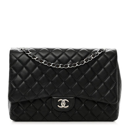 Chanel Lambskin Quilted Maxi Single Flap Black 1 of 12
