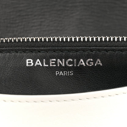 Balenciaga Pebbled Calfskin Logo Everyday Flap Chain Wallet White 6 of 12