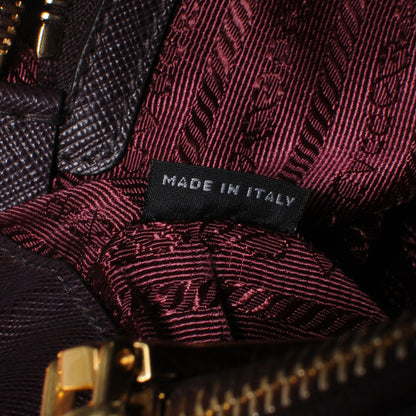 Prada Saffiano Lux Medium Tote Bordeaux 10 of 10