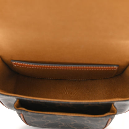 Celine Triomphe Canvas Medium Folco Bag Tan 5 of 12