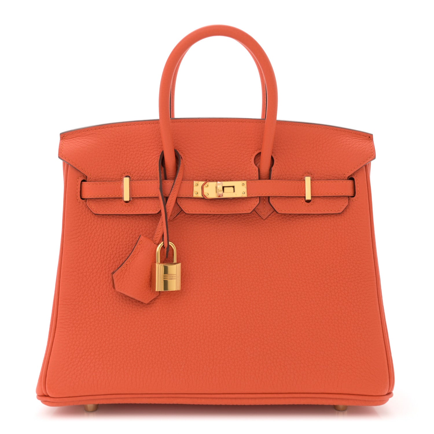 Hermes Togo Birkin 25 Feu 1 of 11