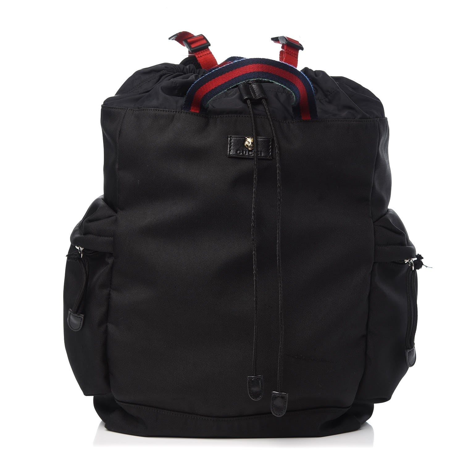 Gucci Techno Canvas Web Drawstring Backpack Black 1 of 14