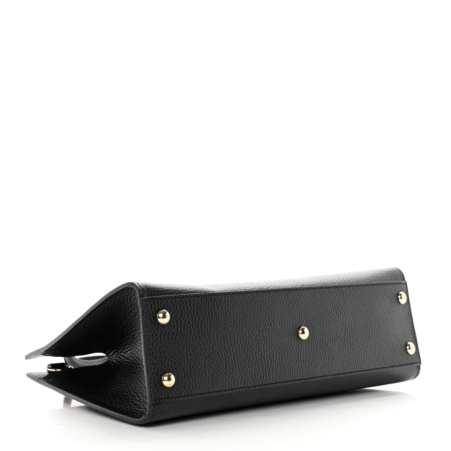 Gucci Pebbled Calfskin Medium Soho Top Handle Satchel Black 3 of 8