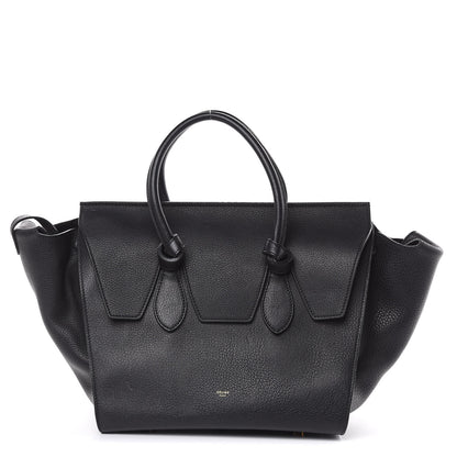 Celine Crisped Calfskin Medium Tie Knot Tote Black 1 of 17