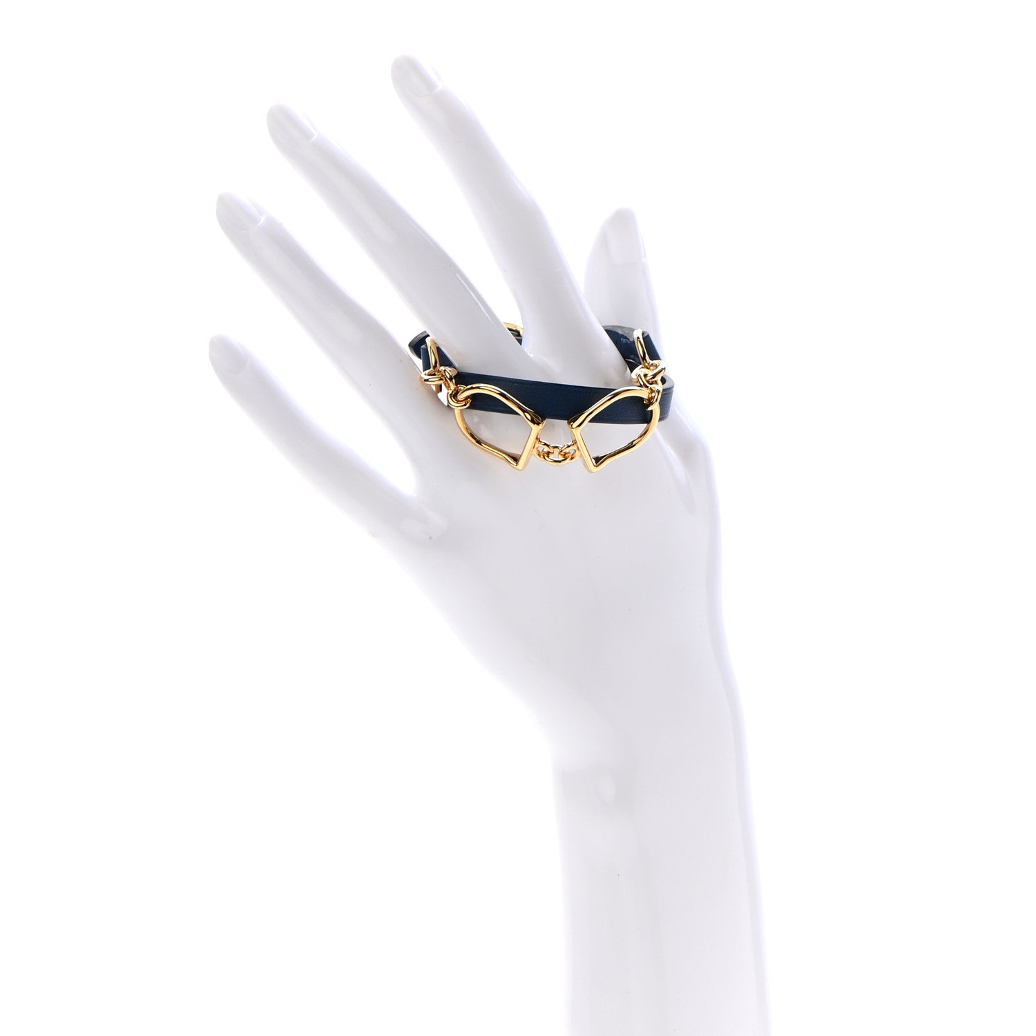 Hermes Swift Etrier Double Tour Bracelet T1 Deep Blue 2 of 6