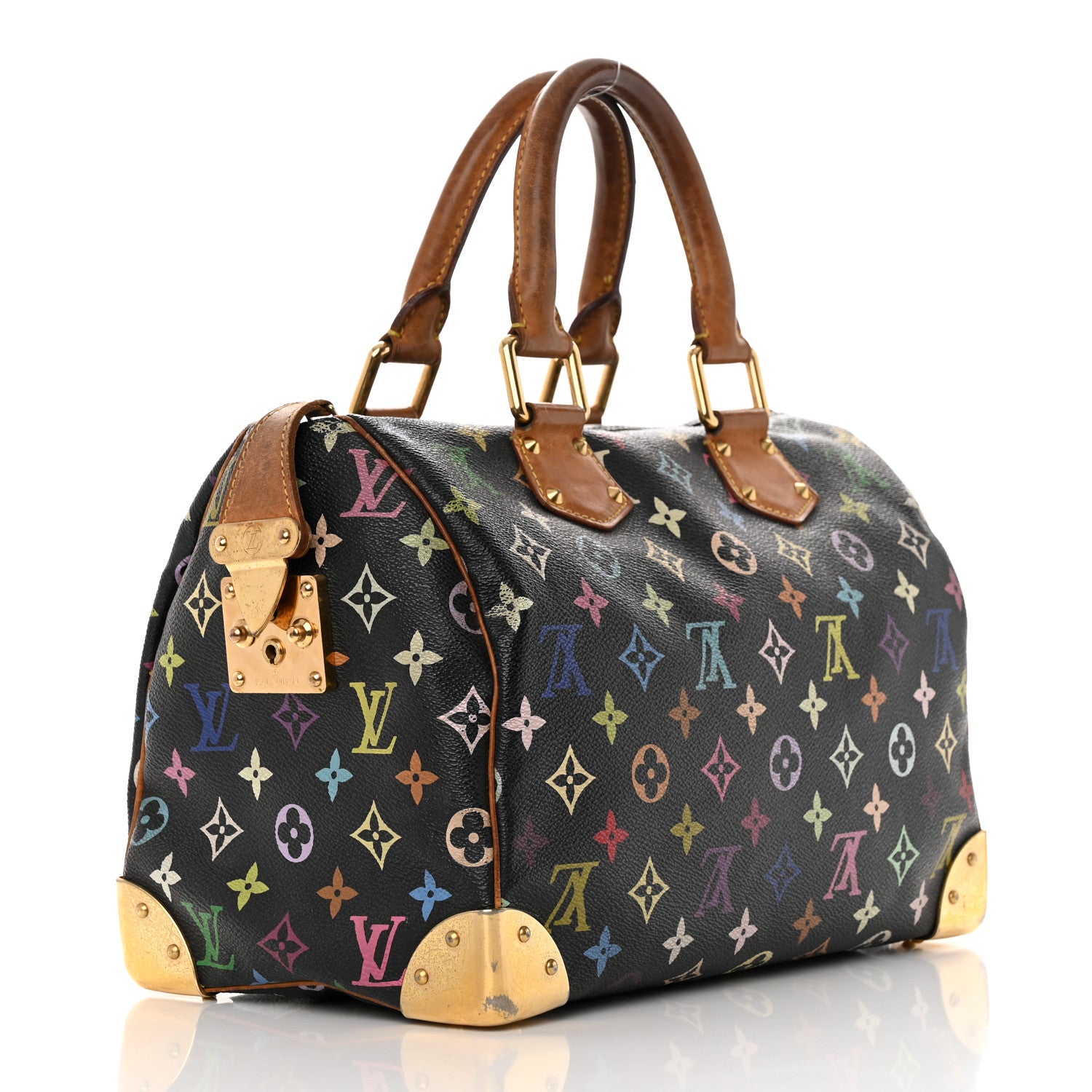 Louis Vuitton Monogram Multicolor Speedy 30 Black 3 of 27