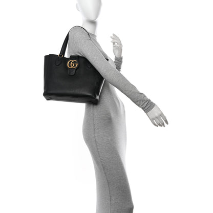Gucci Grained Calfskin Small Dahlia Tote Black 2 of 13
