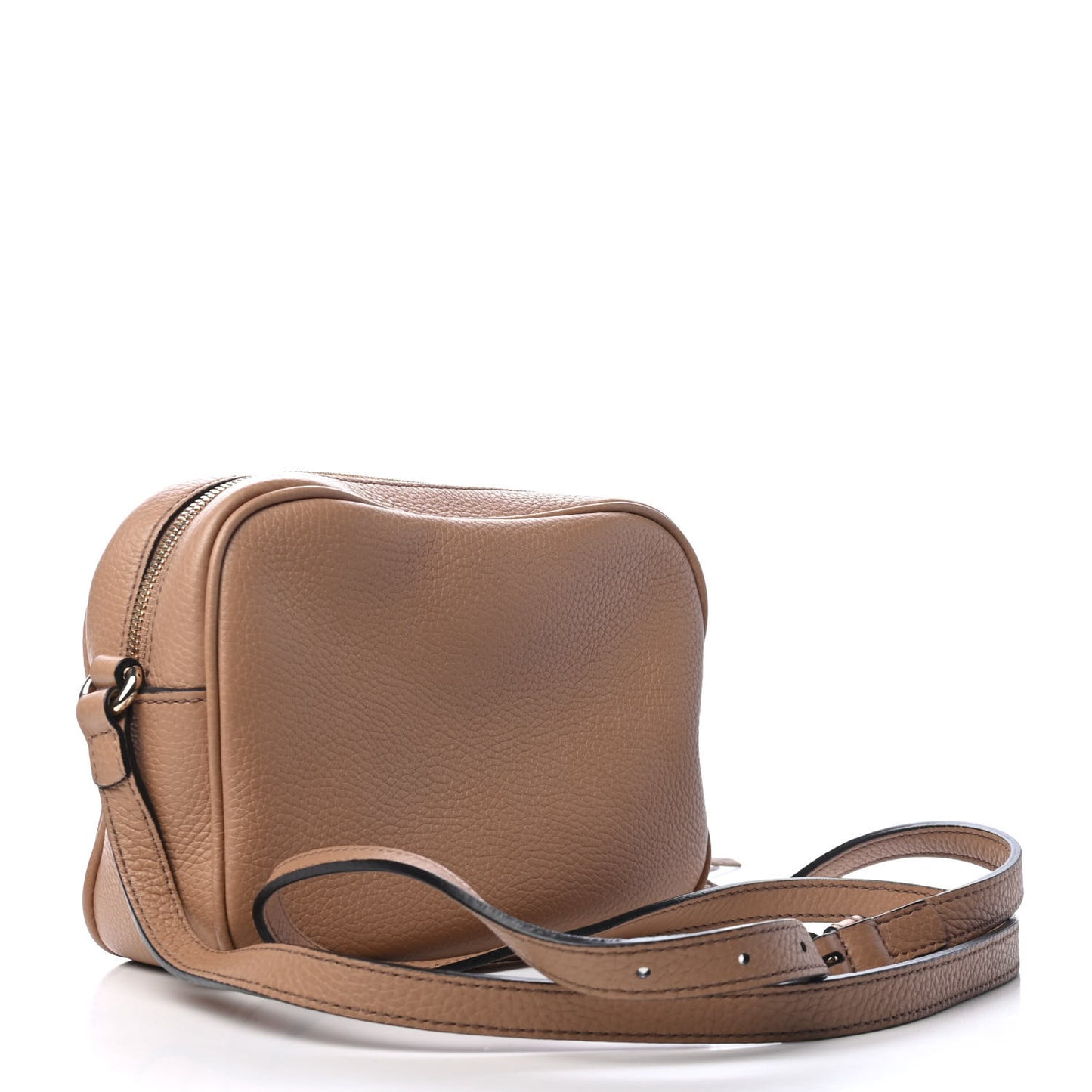 Pebbled Calfskin Small Soho Disco Bag Camelia