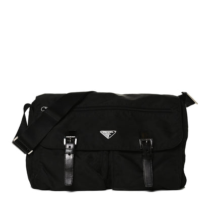 Prada Nylon Vela Messenger Bag Black 1 of 14