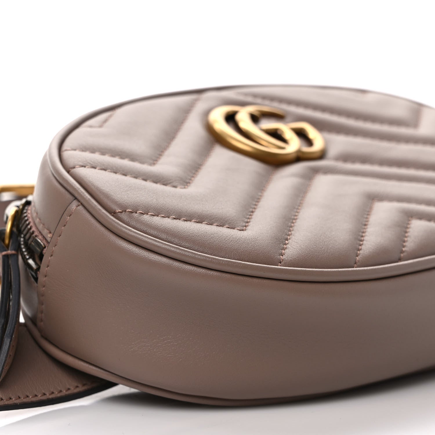 Gucci Calfskin Matelasse GG Marmont Belt Bag 95 38 Porcelain Rose 8 of 10