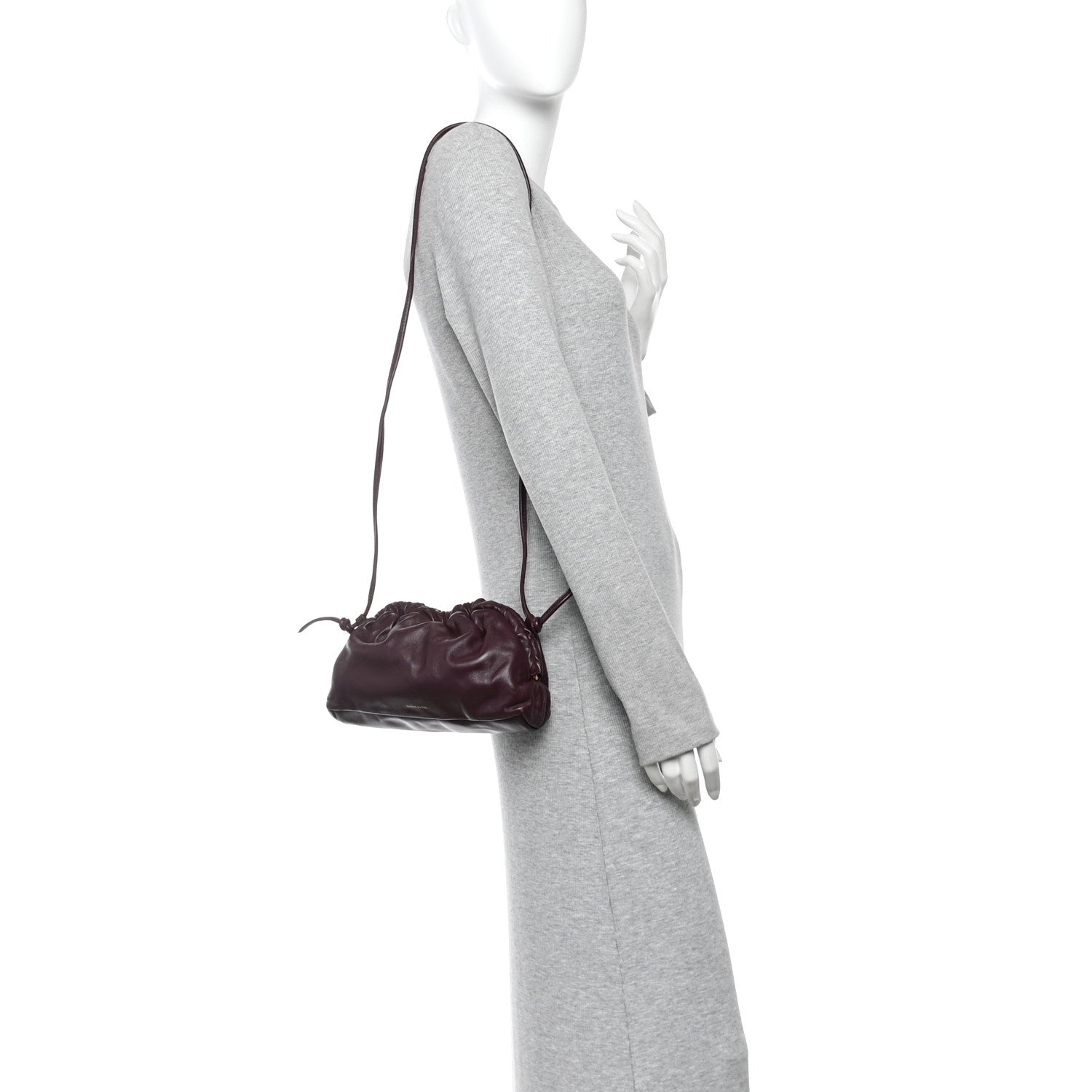 Mansur Gavriel Lambskin Mini Cloud Clutch Plum 2 of 9
