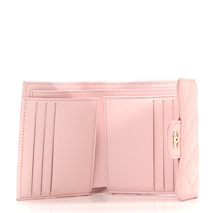 Chanel Caviar Quilted Compact Flap Wallet Light Pink 5 of 8