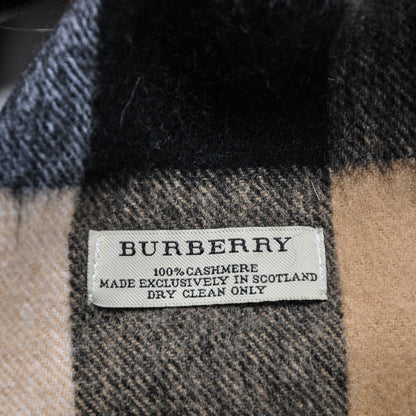 Burberry Cashmere Giant Heritage Check Fringe Scarf Camel 5 of 5