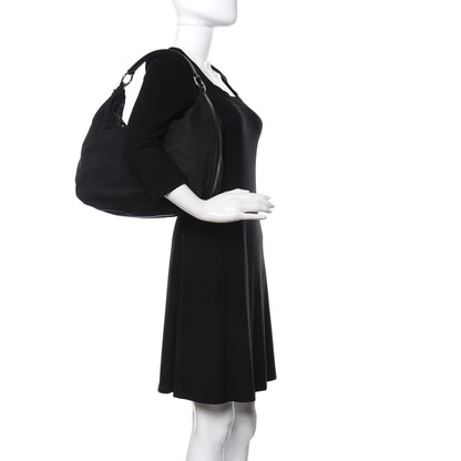 Prada Tessuto Nylon Saffiano Hobo Black 2 of 13