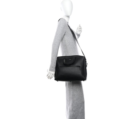 Saint Laurent Calfskin Bold Briefcase Black 2 of 8
