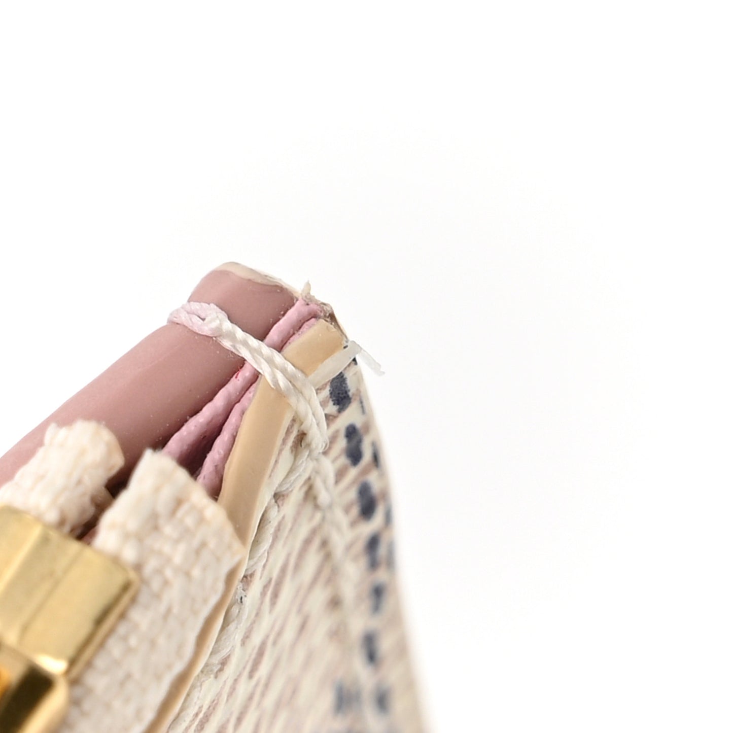 LOUIS VUITTON Damier Azur Victorine Wallet Rose Ballerine