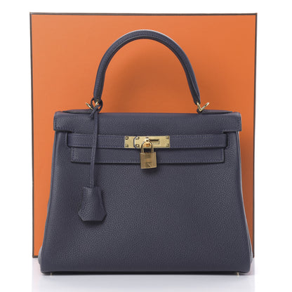 Hermes Togo Kelly Retourne 28 Bleu Nuit 11 of 11