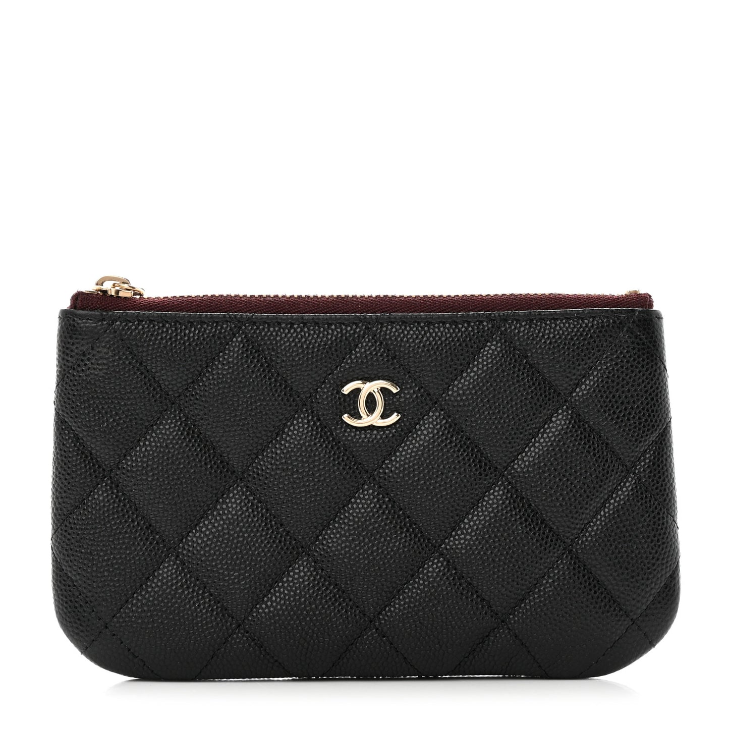 Caviar Quilted Small Pouch Black
