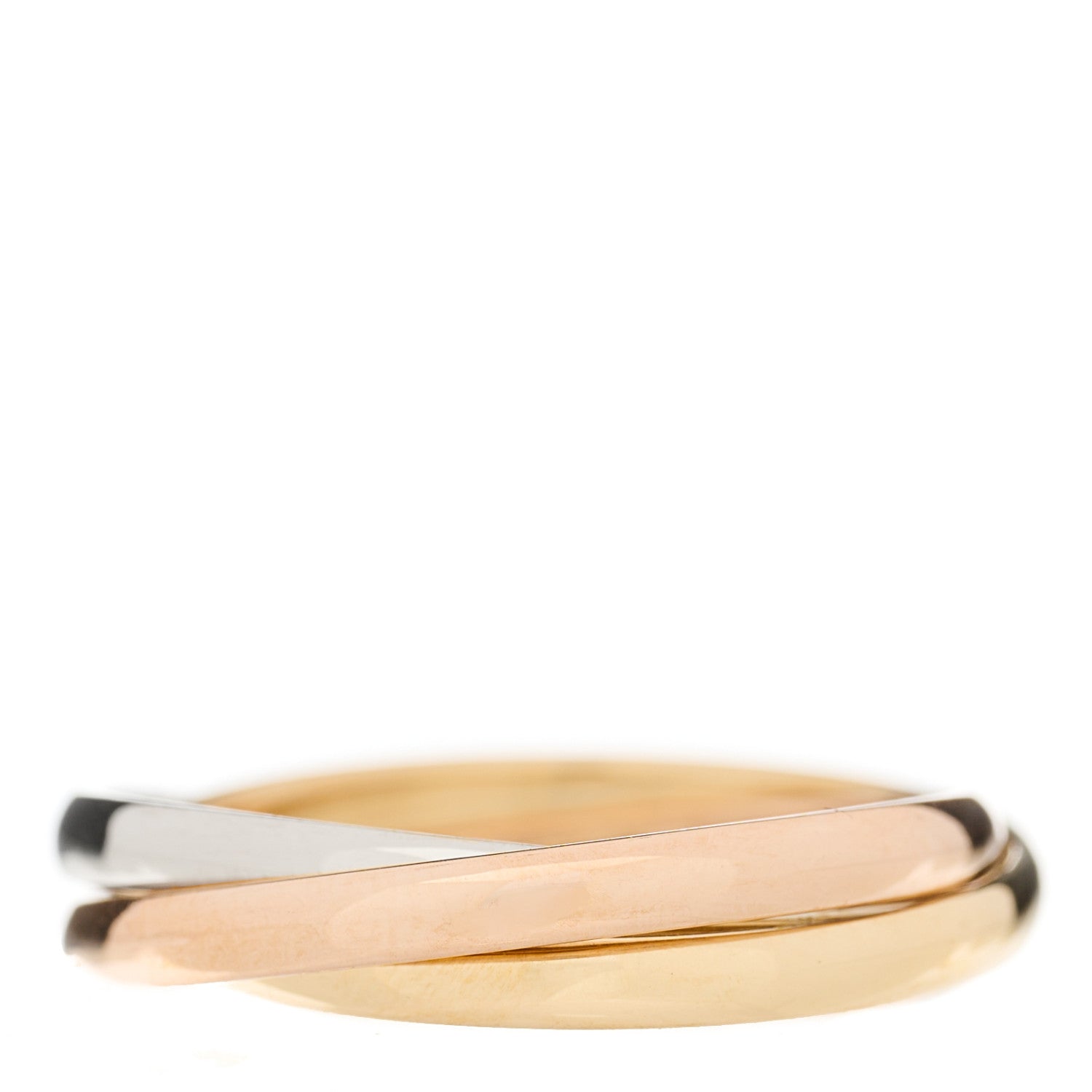 Cartier 18K Pink Yellow White Gold Extra Small Les Must De Cartier Trinity Ring 51 5.75 2 of 7