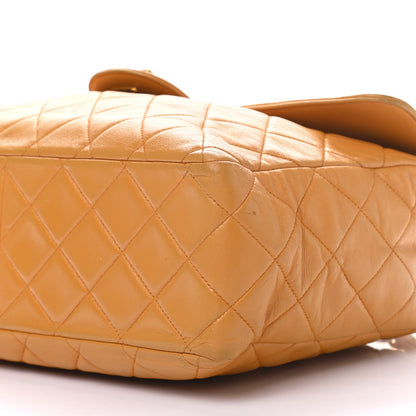 Chanel Lambskin Quilted Jumbo Single Flap Beige 10 of 13