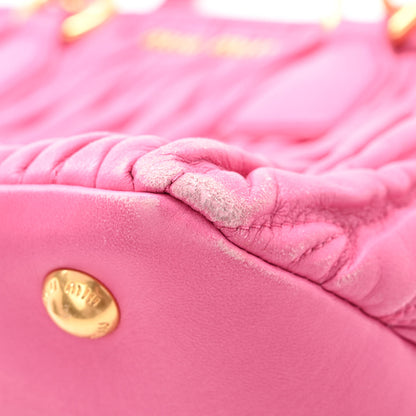Miu Miu Nappa Matelasse Lux Mini Crossbody Tote Peonia 11 of 15
