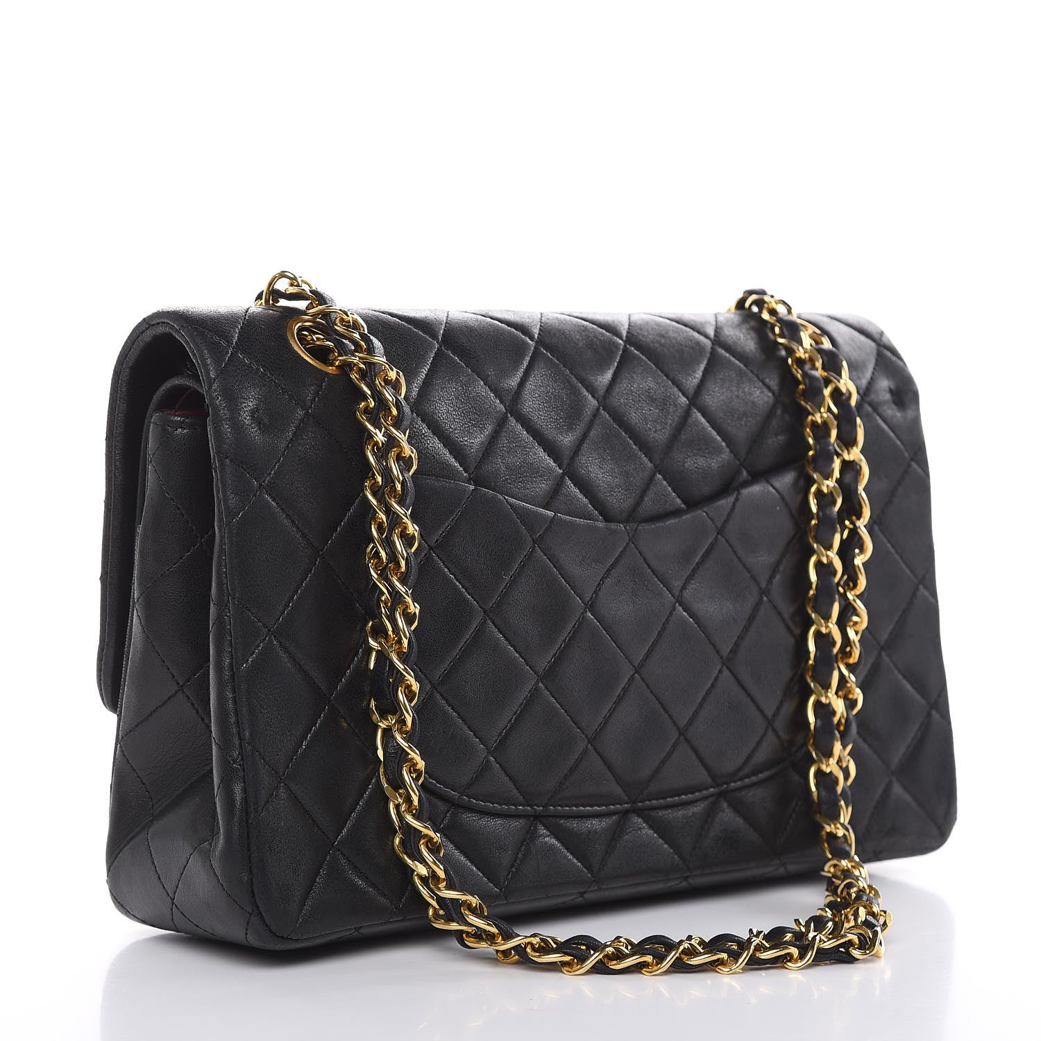 Chanel Lambskin Quilted Medium Double Flap Black 3 of 14