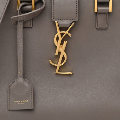 Saint Laurent Calfskin Monogram Baby Cabas Fog 8 of 17