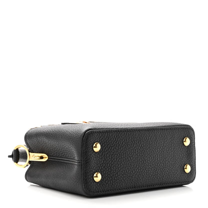 Louis Vuitton Taurillon Embellished Flower Crown Capucines Mini Black 3 of 9