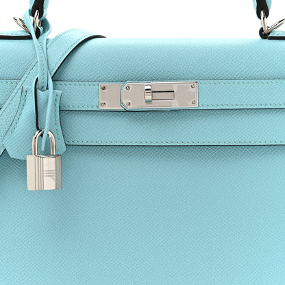 Hermes Epsom Kelly Sellier 28 Bleu Atoll 8 of 12