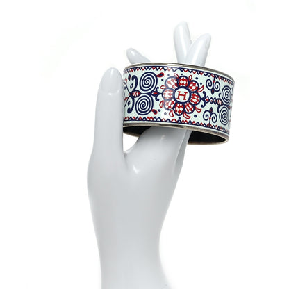 Hermes Enamel Printed Horses Extra Wide Bracelet 70 2 of 6