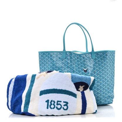 Goyard Goyardine Saint Louis GM Balise Beach Towel Set Turquoise 3 of 14