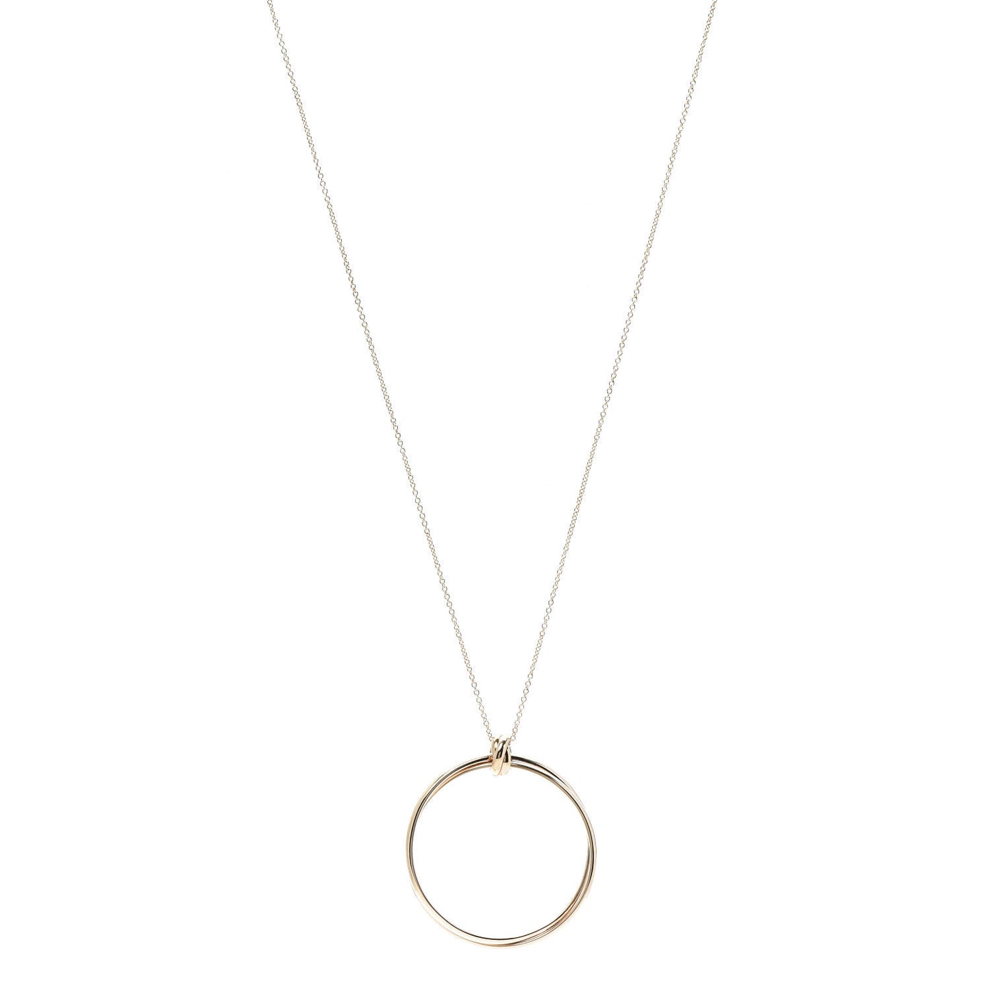 18K Rose Gold Large Paloma's Melody Circle Pendant Necklace