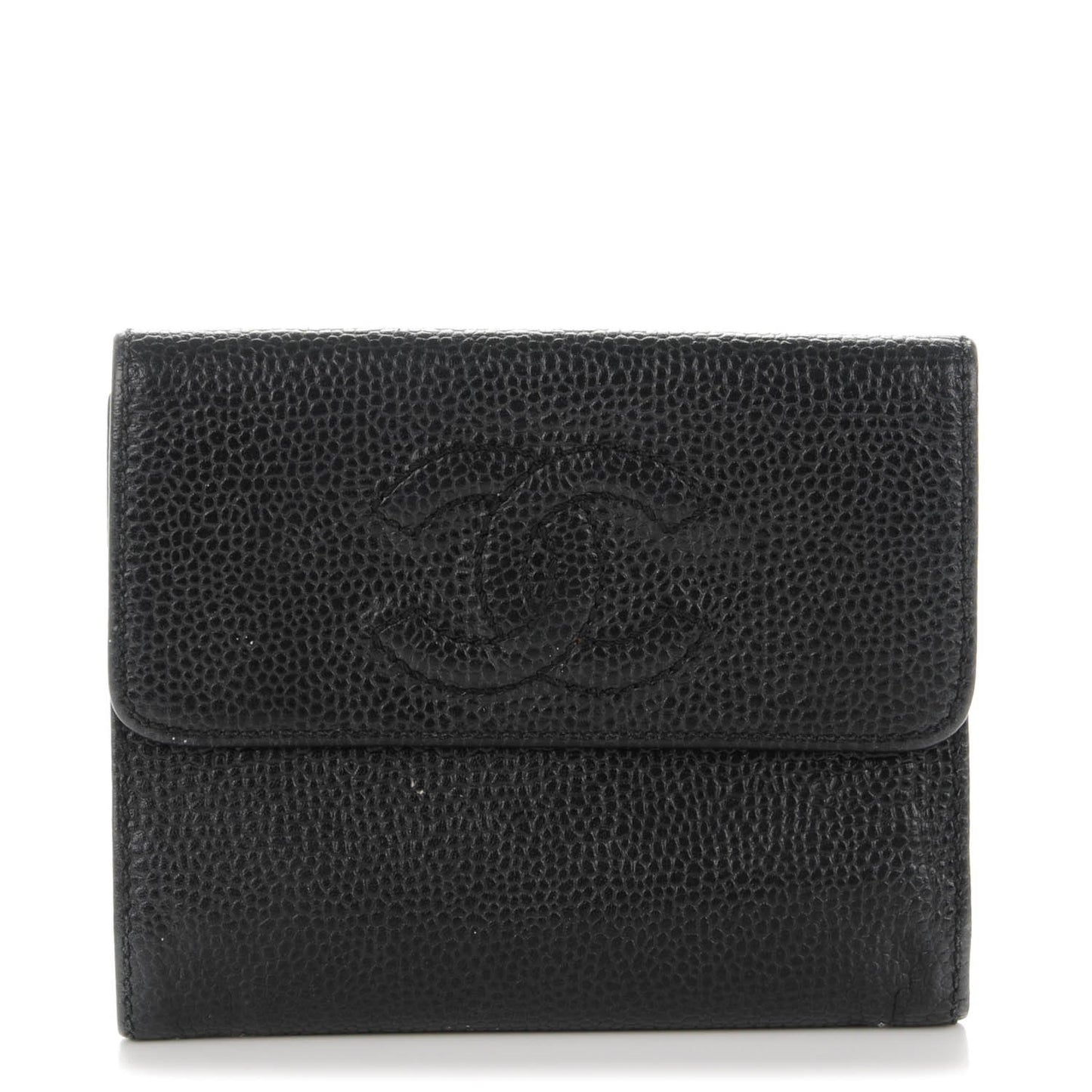 Caviar Timeless CC Compact Wallet Black