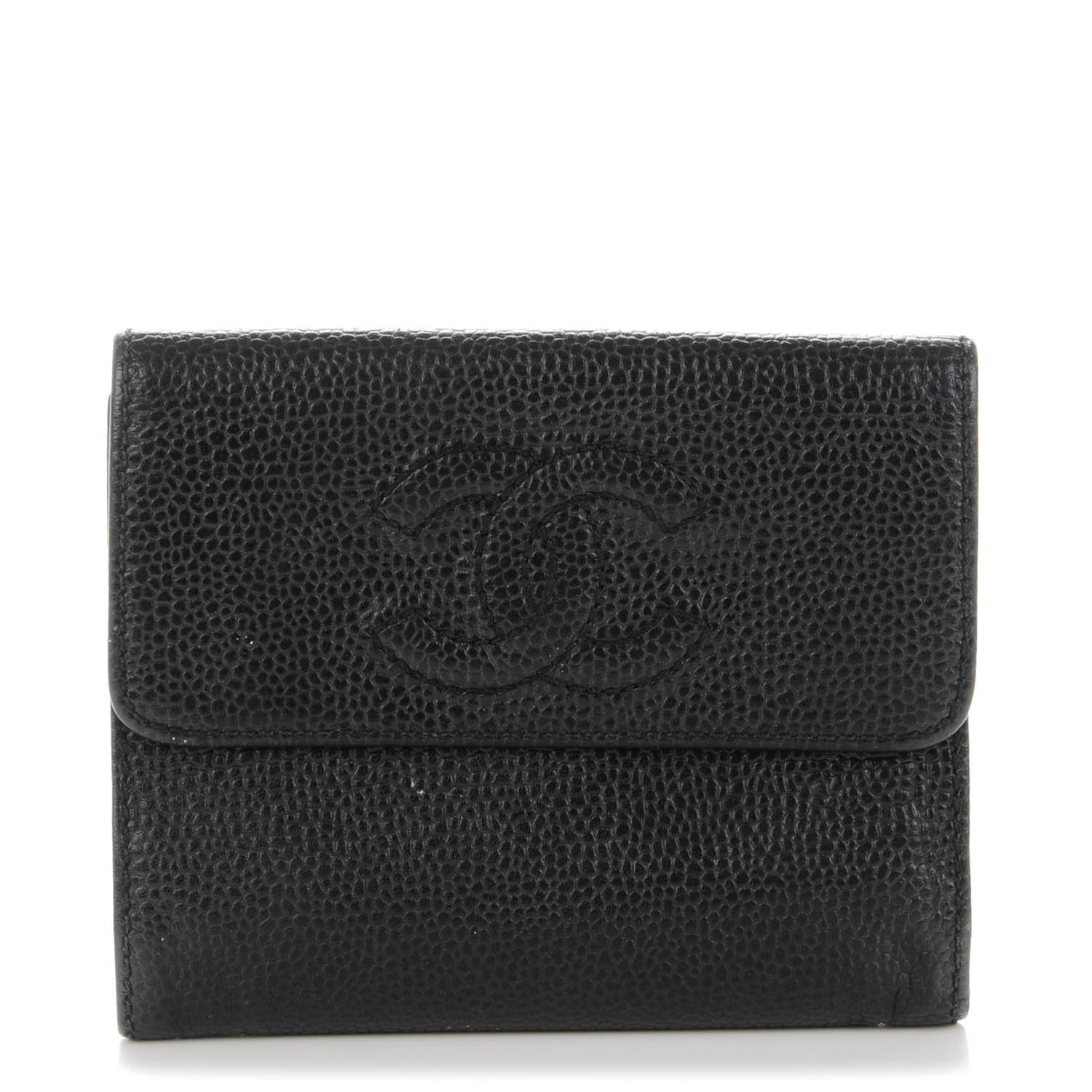 Chanel Caviar Timeless CC Compact Wallet Black 1 of 10