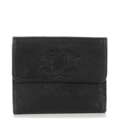 Chanel Caviar Timeless CC Compact Wallet Black 1 of 10