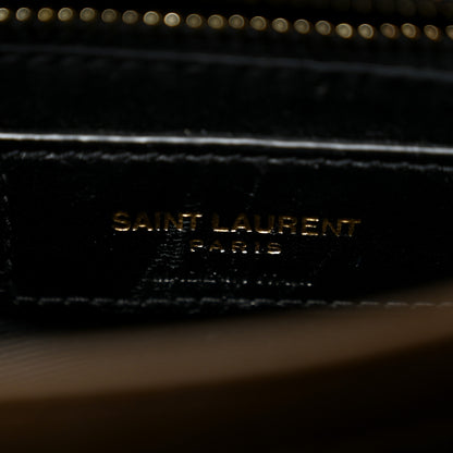 Saint Laurent Calfskin Y Quilted Monogram Toy Loulou Crossbody Bag Soil Brown 6 of 12