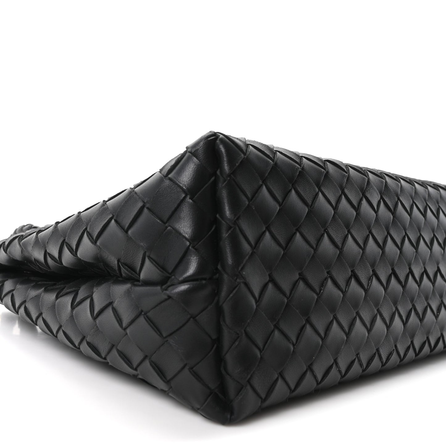 Nappa Intrecciato Medium Andiamo Shoulder Bag Black