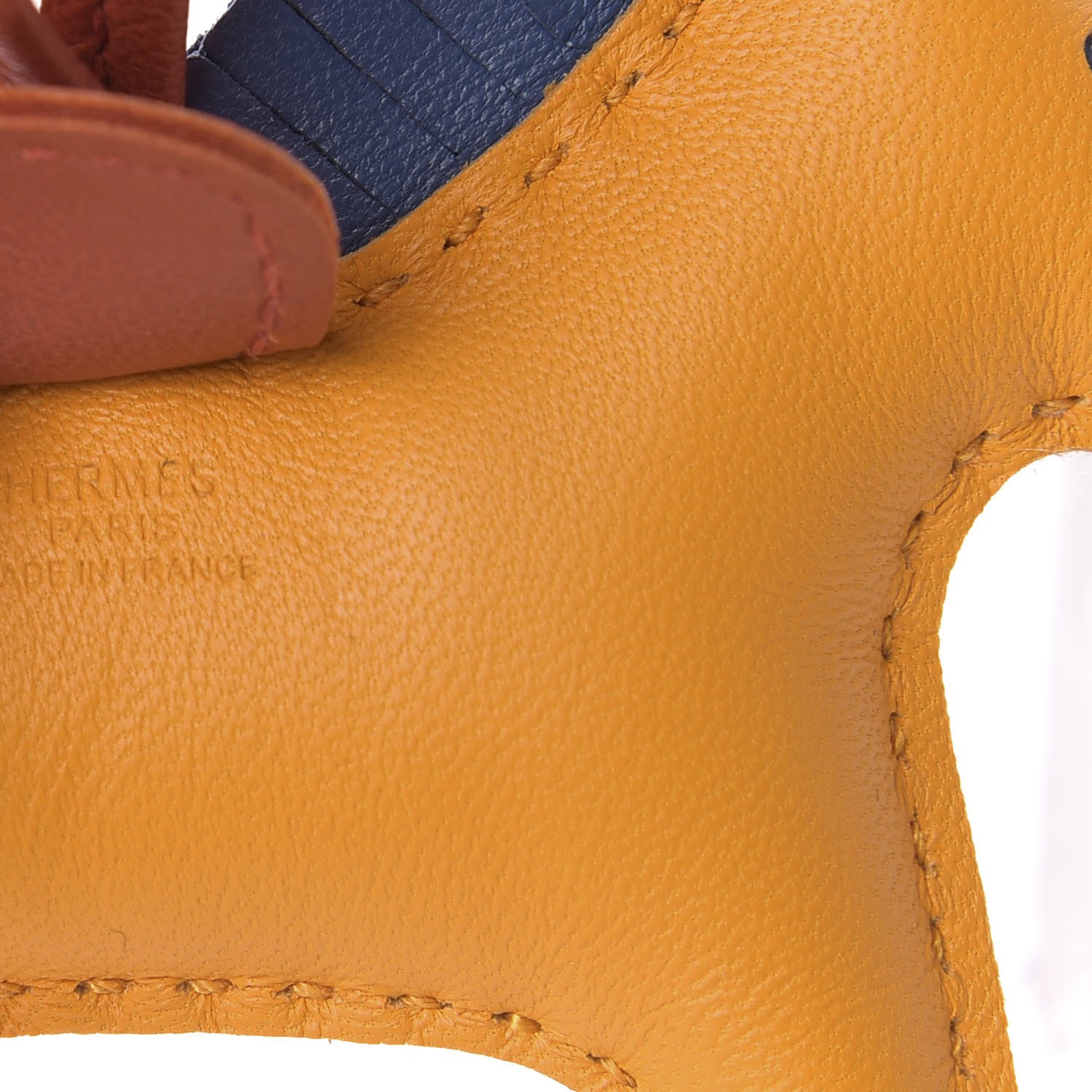 Hermes Milo Lambskin Grigri Rodeo Horse Bag Charm PM Jaune D'Or Bleu Agate Cornaline 3 of 5