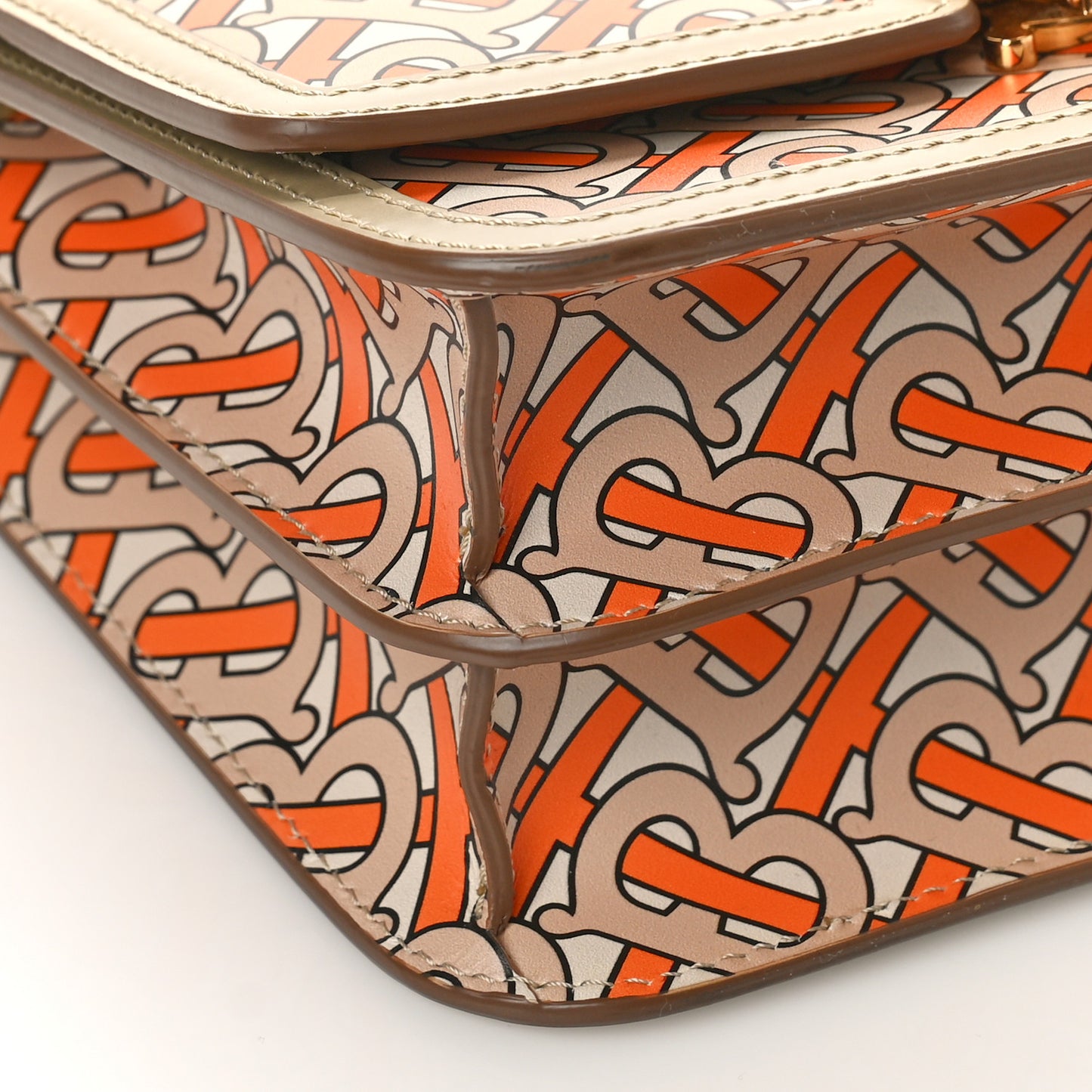 Calfskin Monogram Small TB Bag Bright Orange