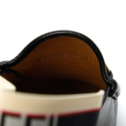 Gucci Goatskin Stripe Mens Horsebit Slingback Slippers 10 Black 8 of 8
