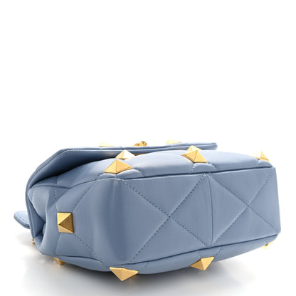 Valentino Garavani Nappa Medium Roman Stud Shoulder Bag Niagara 4 of 9