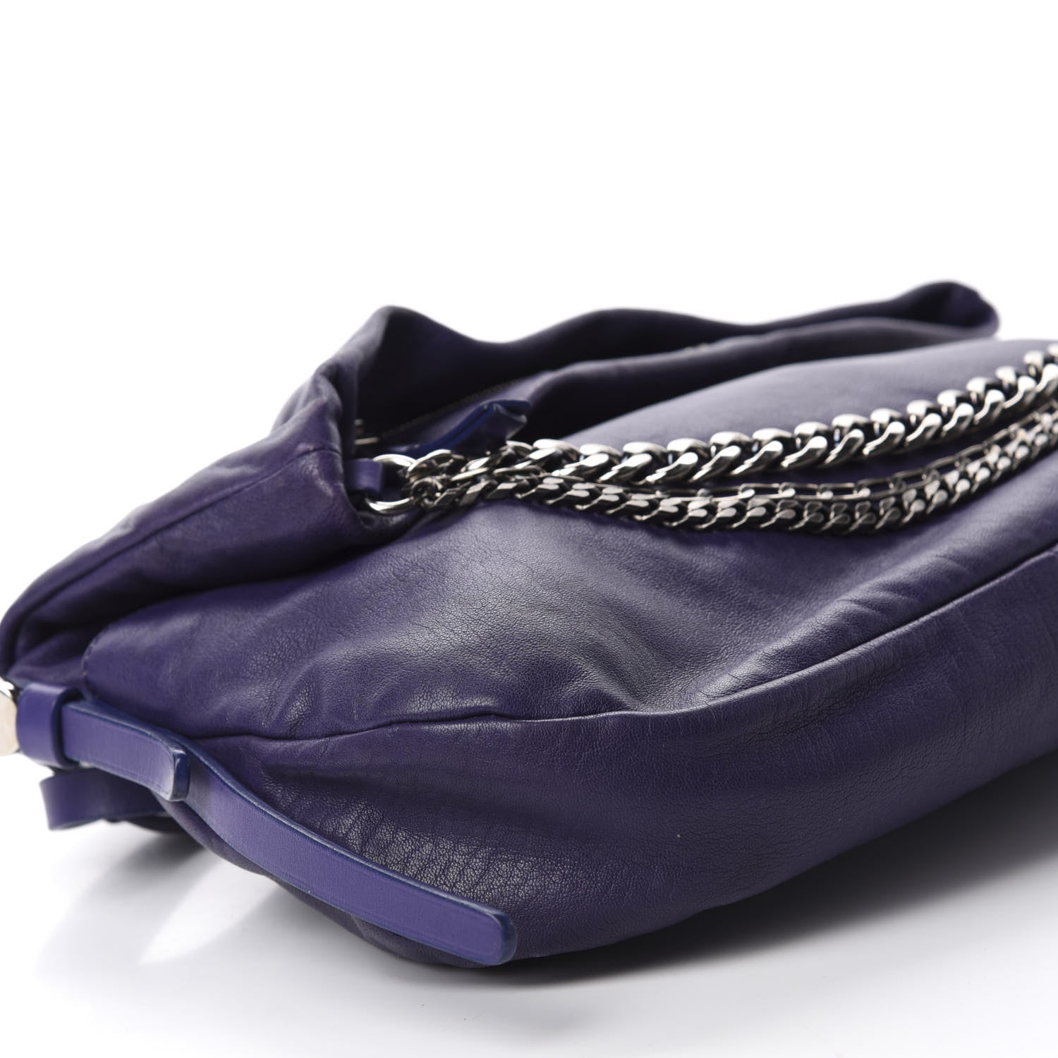 Jimmy Choo Lambskin Small Biker Hobo Purple 6 of 11