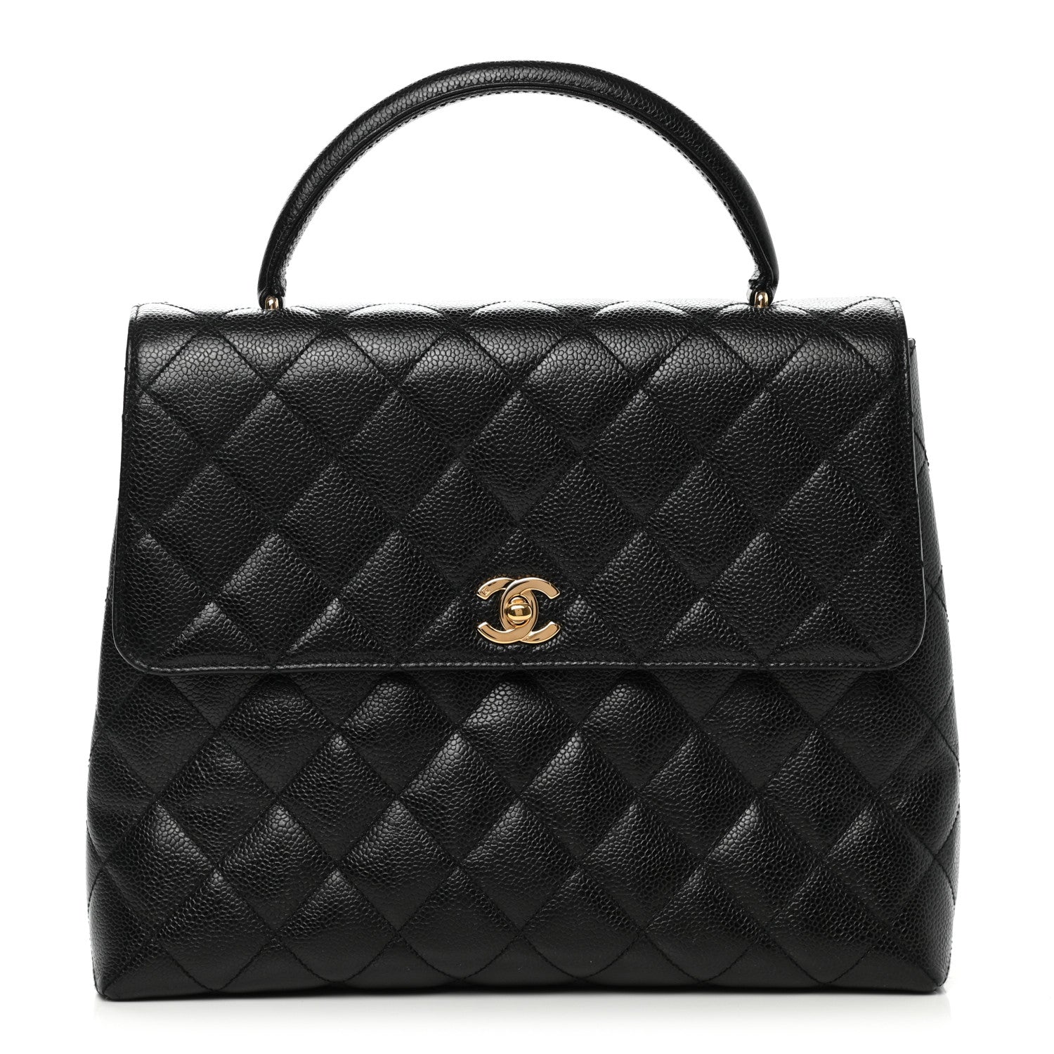 Chanel Caviar Quilted Jumbo Kelly Flap Black 1 of 12