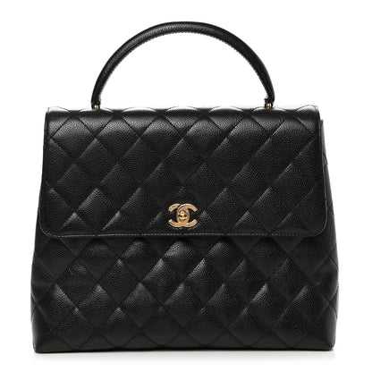 Chanel Caviar Quilted Jumbo Kelly Flap Black 1 of 12