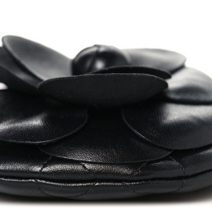 Chanel Lambskin Mini Camellia Bouquet Clutch With Chain Black 9 of 9