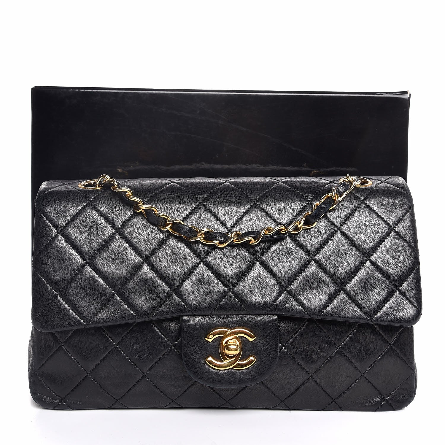 Chanel Lambskin Quilted Small Double Flap Black 10 of 10