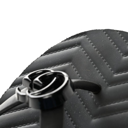Gucci Rubber Chevron Womens GG Thong Sandals 42 Black 10 of 10