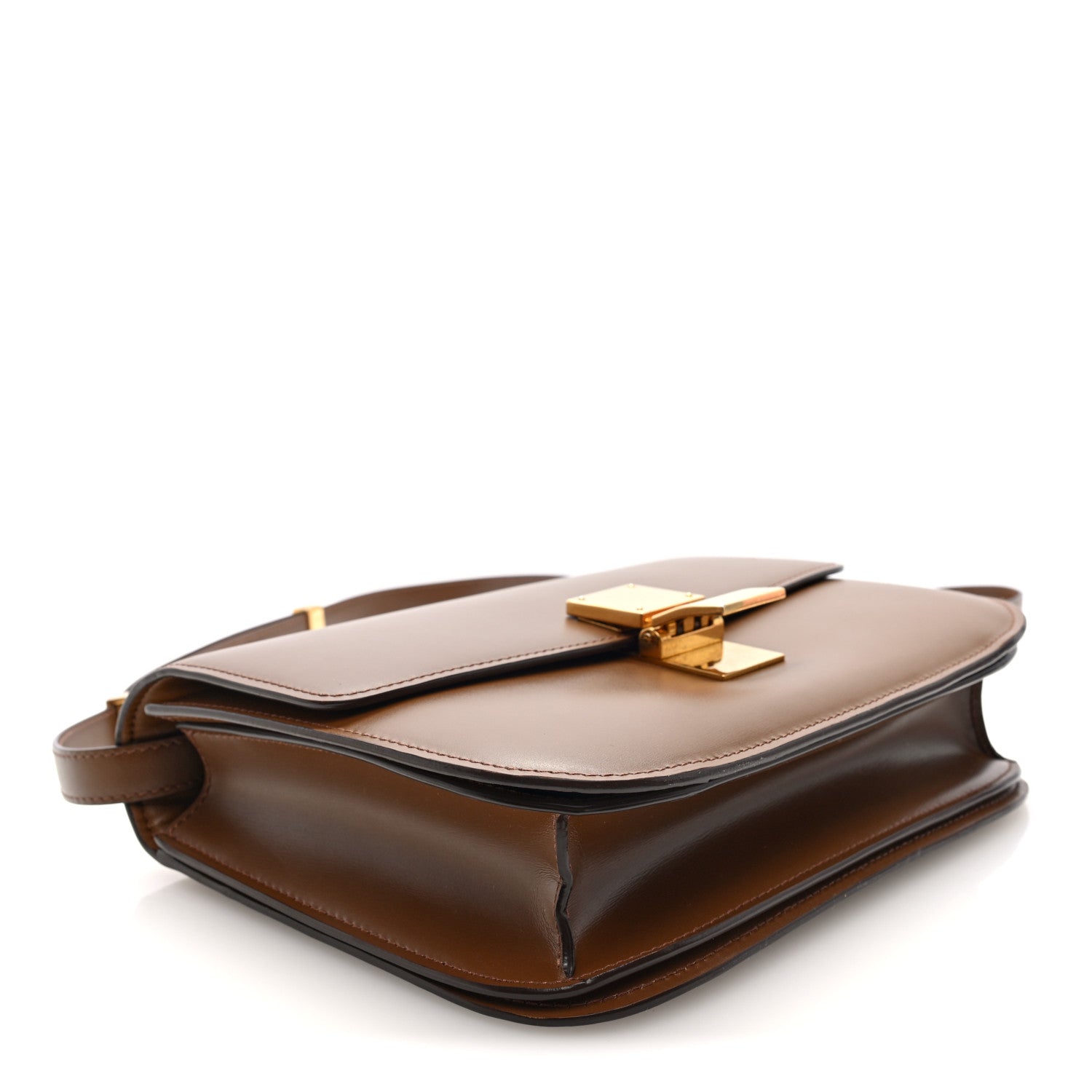 Celine Box Calfskin Medium Classic Box Flap Bag Camel 4 of 9