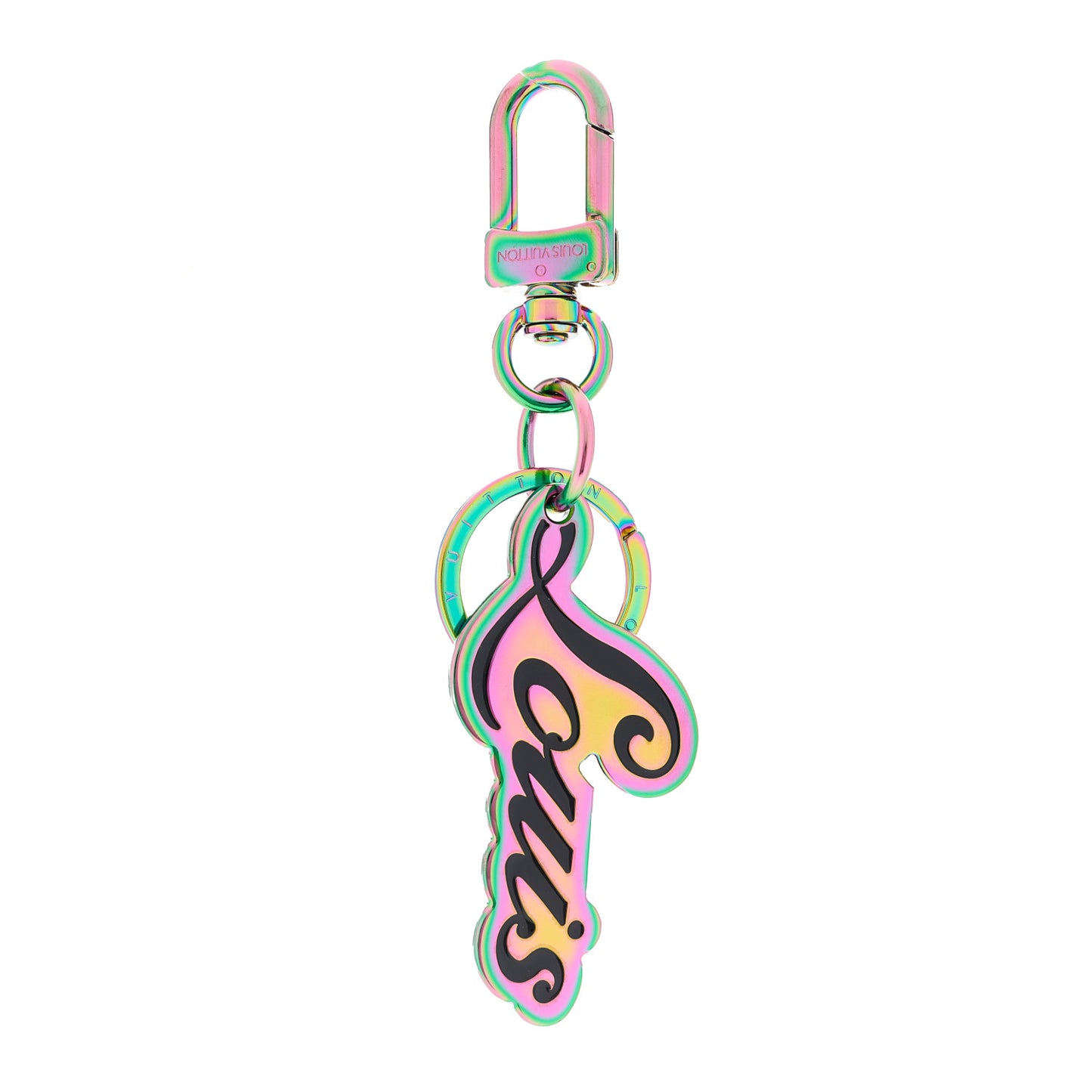 Metallic Rainbow Porte Cles Louis Bag Charm Key Holder Multicolor