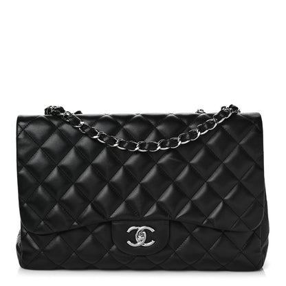 Chanel Lambskin Quilted Jumbo Single Flap Black 1 of 8